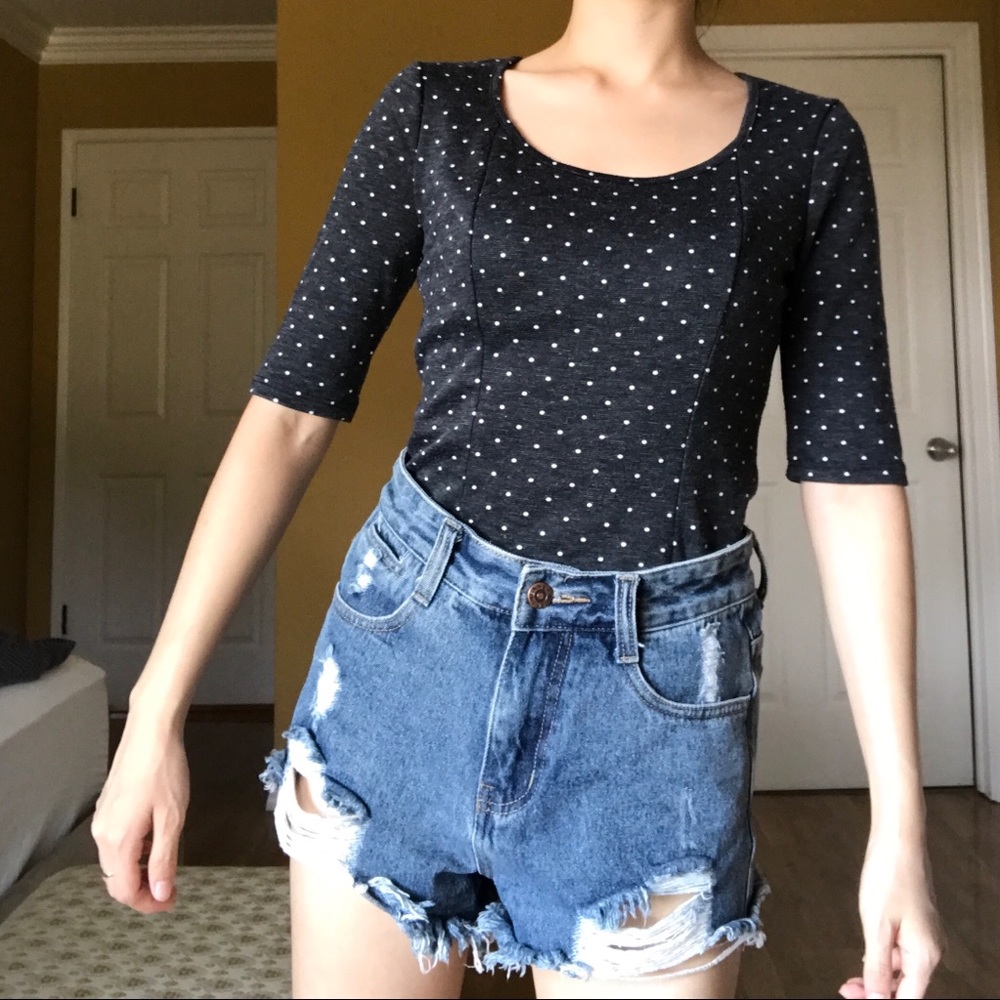 PacSun half sleeve polka dot top